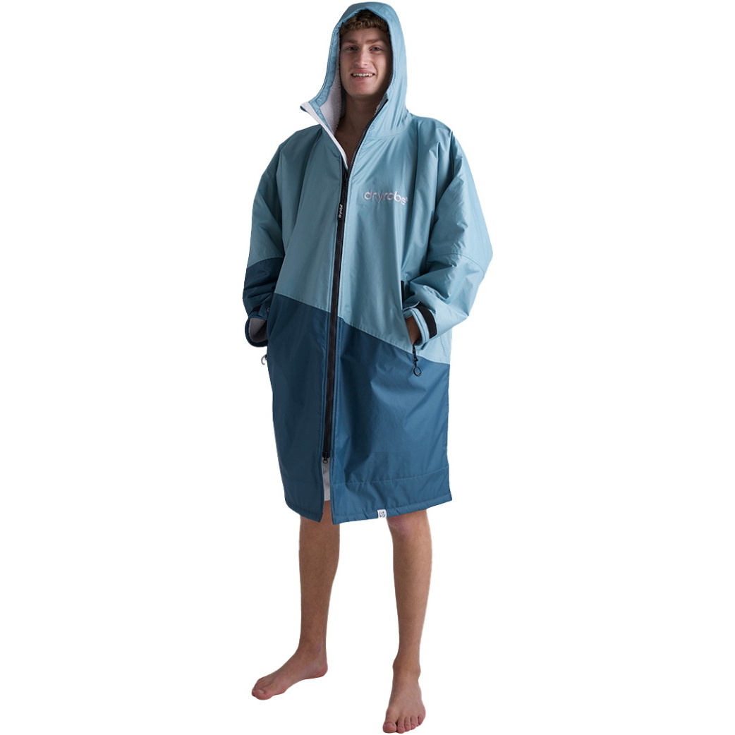 2026 Dryrobe Advance Long Sleeve Changing Robe DALSV3 - Blue / Light grey